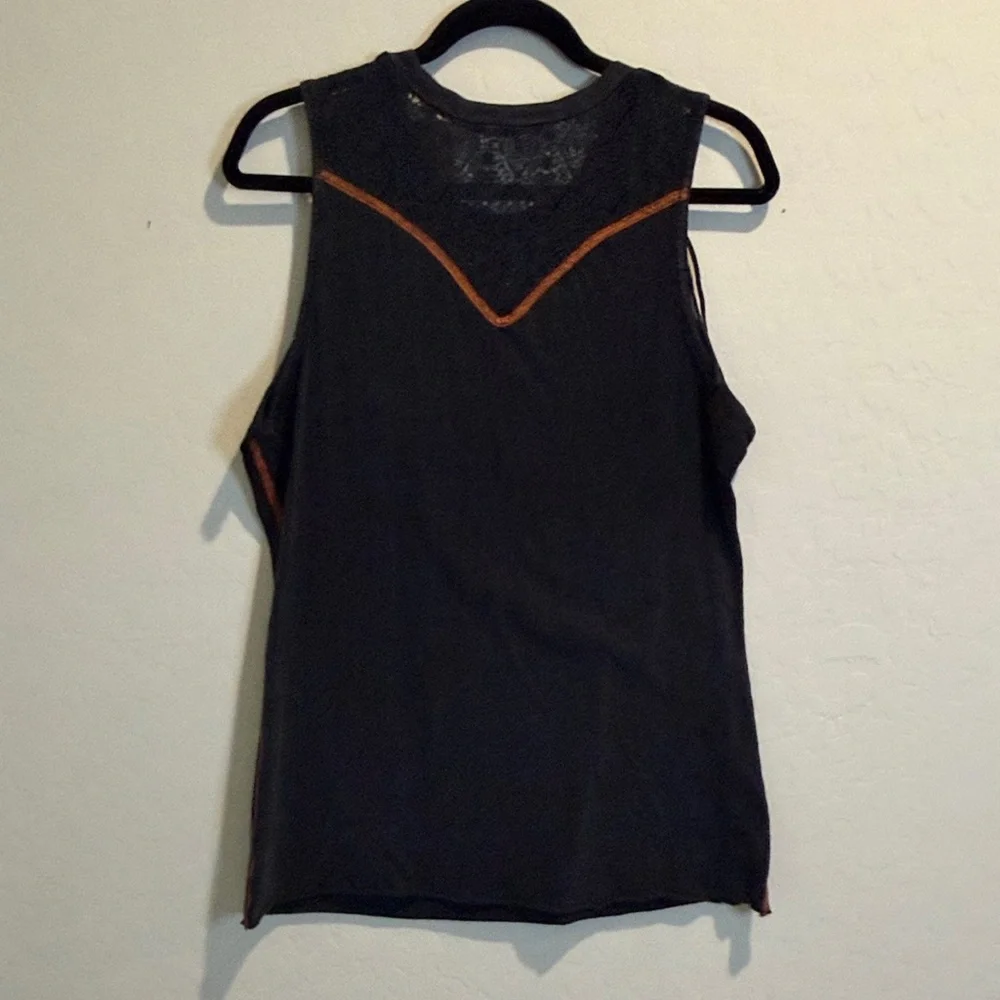 Affliction Black Fringe Graphic Tank - Picture 6 of 6